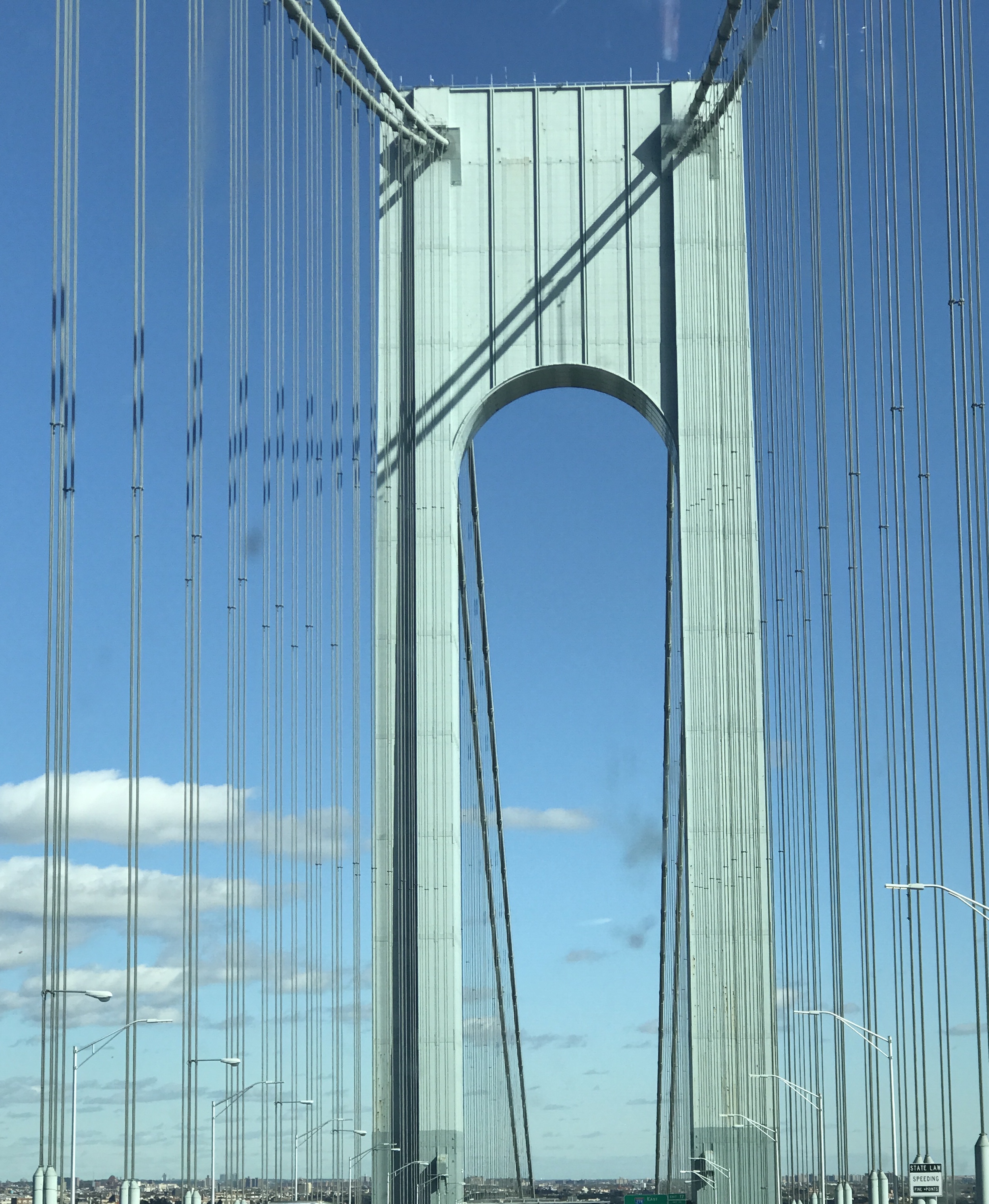 A shot of the Verrazano bridge when we were returning from a recent road trip from seeing my family in Tennessee and Alabama.