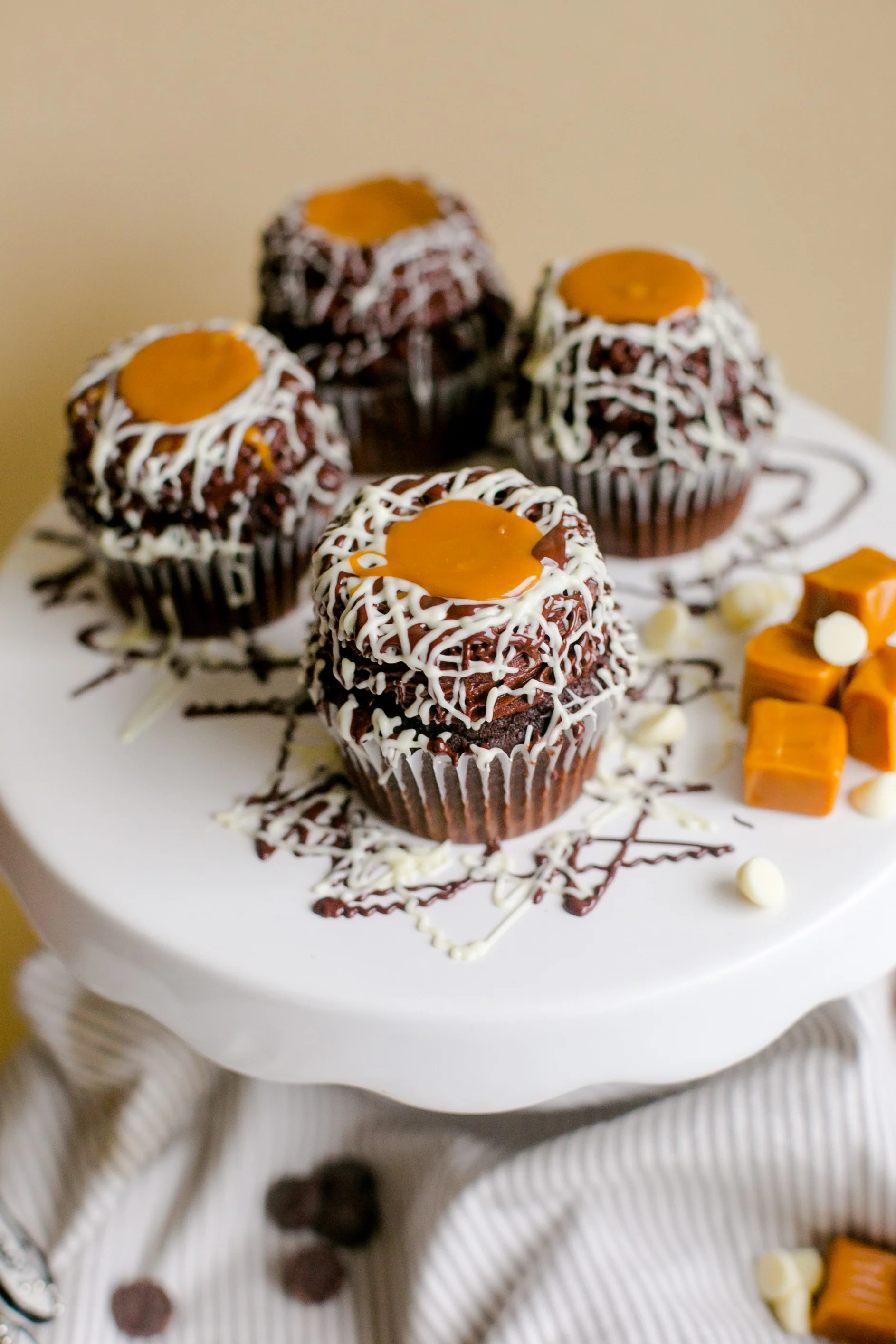 Double Chocolate Caramel Cupcake