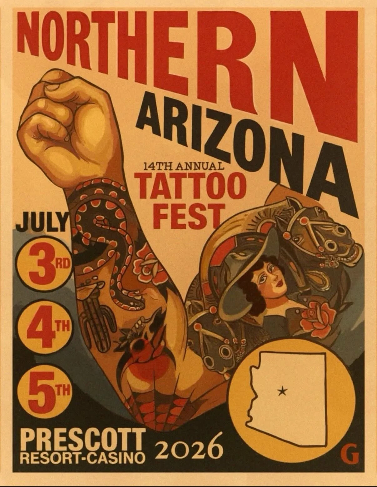 @mandorascon @mulletattoos and our friend @ivanxmendez will joining us in the @fifthestatetattoo booth in Prescott this weekend for the @northernaztattoofest. We will have time to tattoo you and your friends. Come see us even if it&rsquo;s just to sa