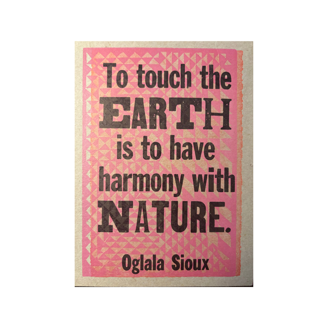 Nature: Touch Earth = Harmony With Nature