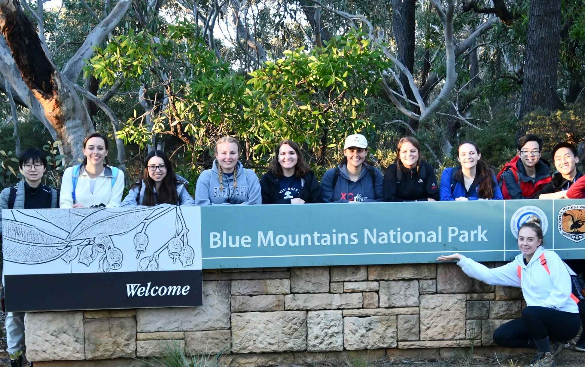 Students from China, Canada and the USA travelled abroad to learn about Australia’s protected areas.