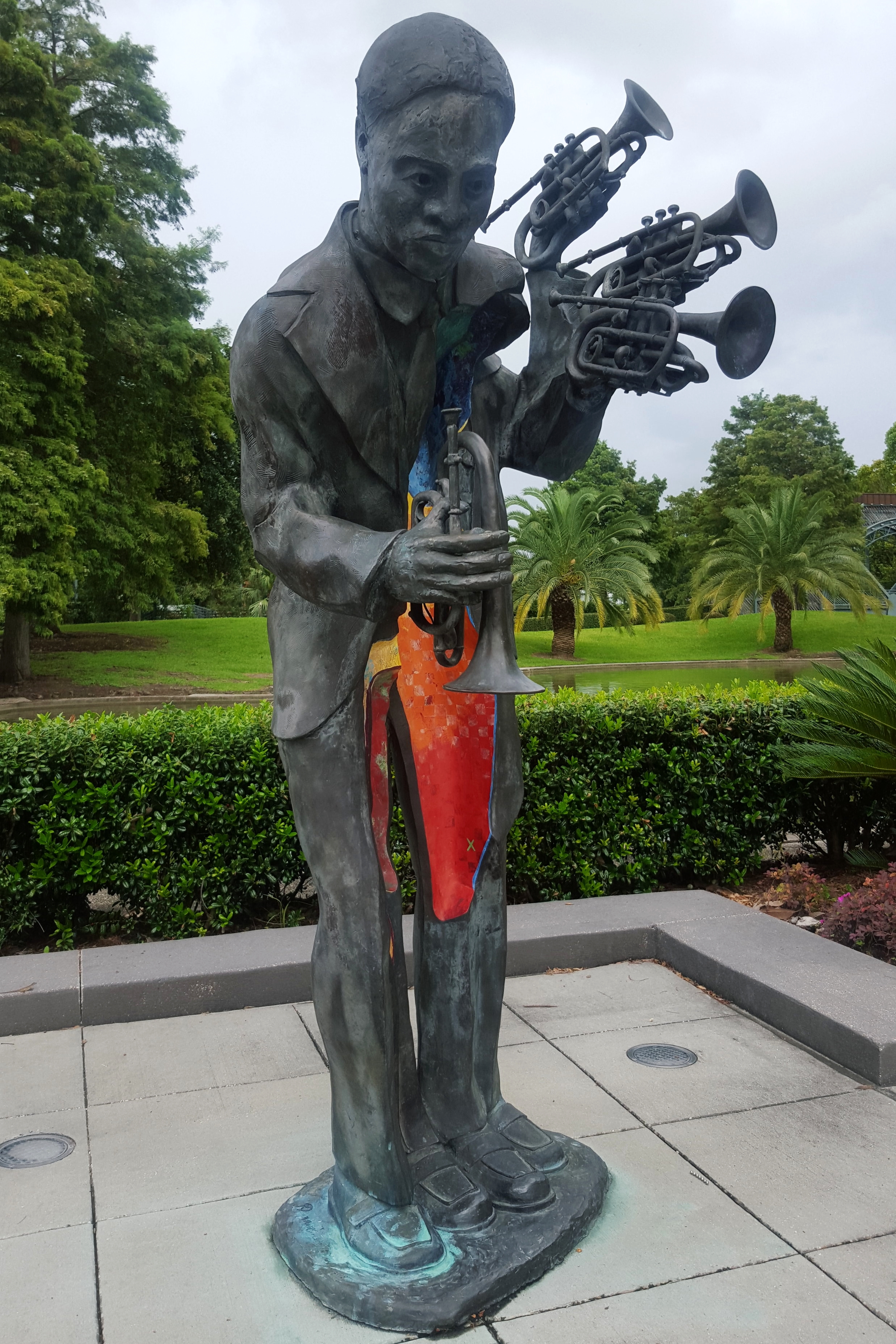 One of many beautifully sculpted statues in Louis Armstrong Park , New Orleans, LA