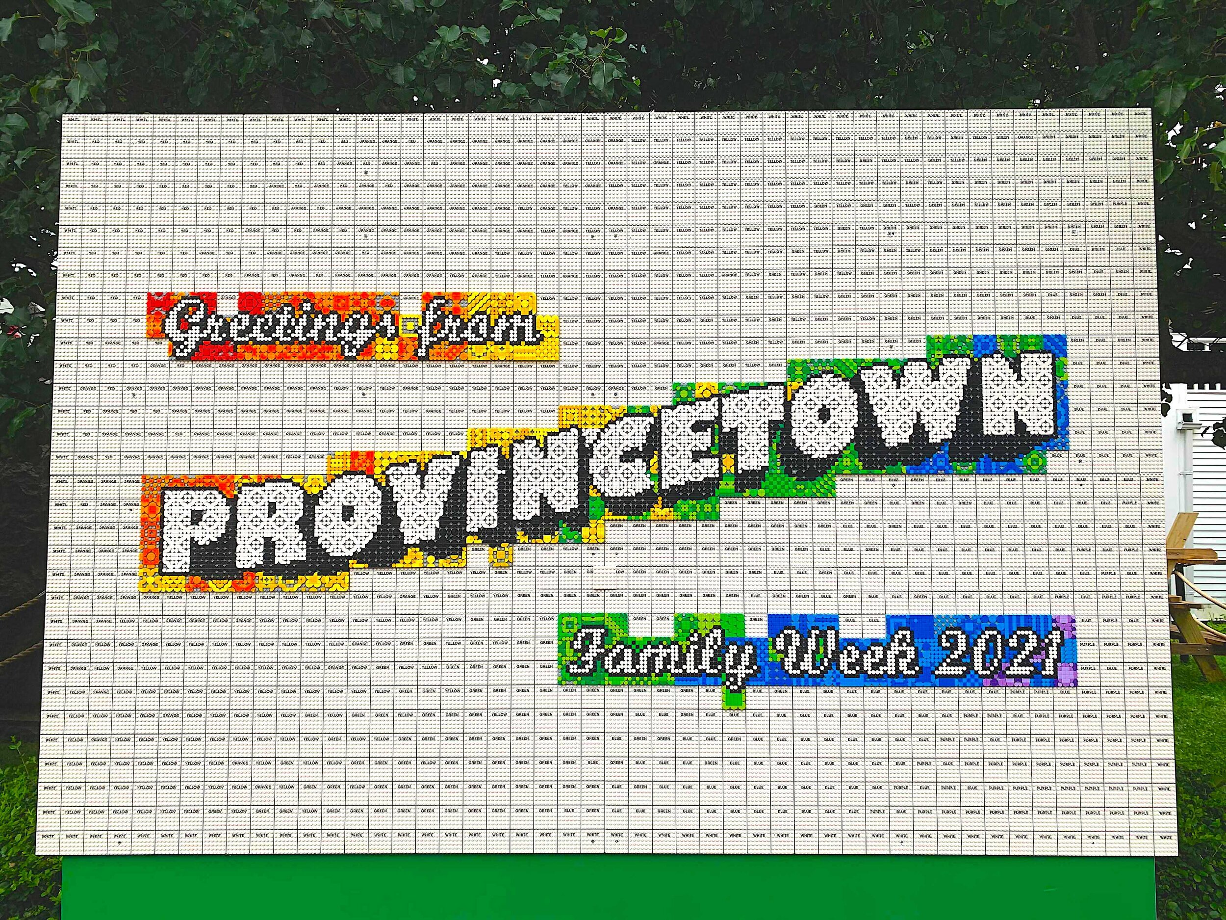 Art installation from our friends at The LEGO® Group in front of Town Hall