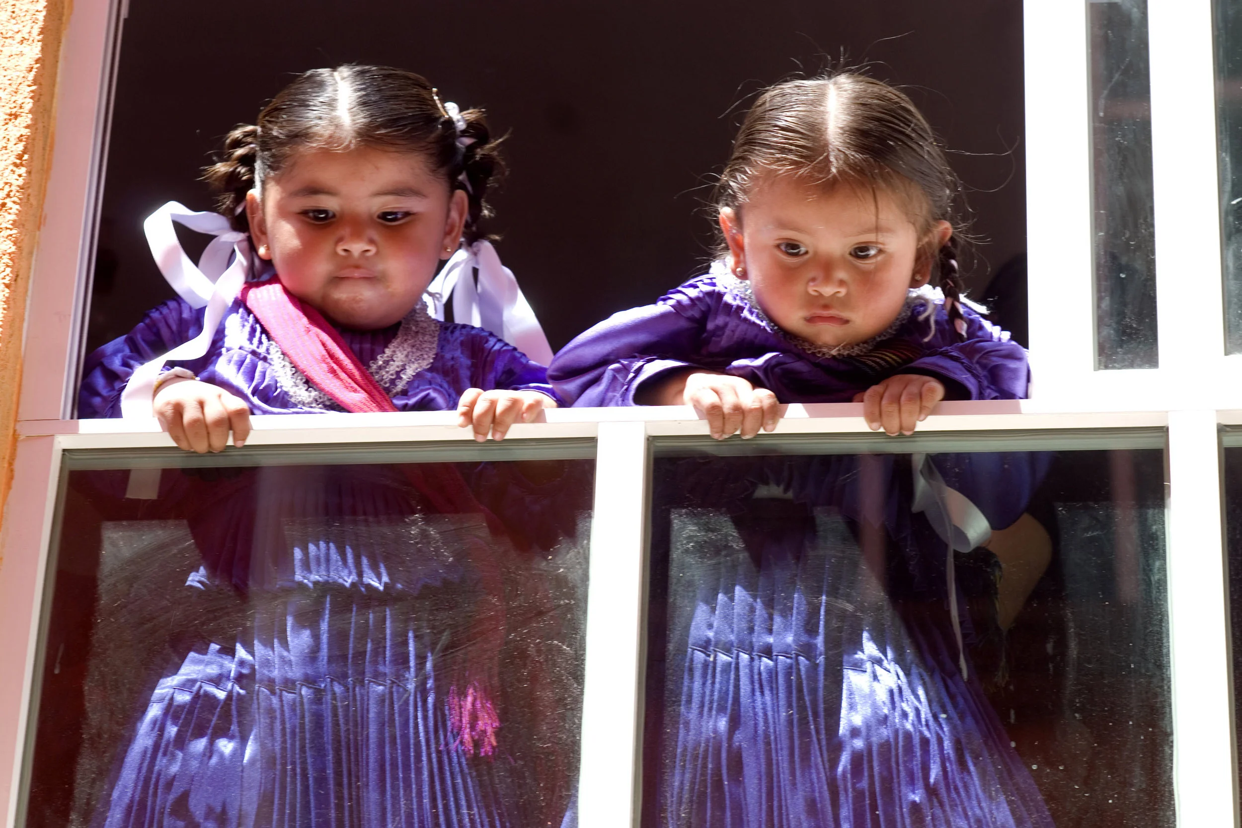 Mazahua Girls* in Traditional Dresses by Jorge Ontiveros from Celebraciones Mexicanas: History, Traditions and Recipes. ALL RIGHTS RESERVED.