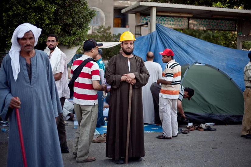 Supporters of President Mohamed Morsi gather in a square on Sunday, June 30, 2013 in Cairo.