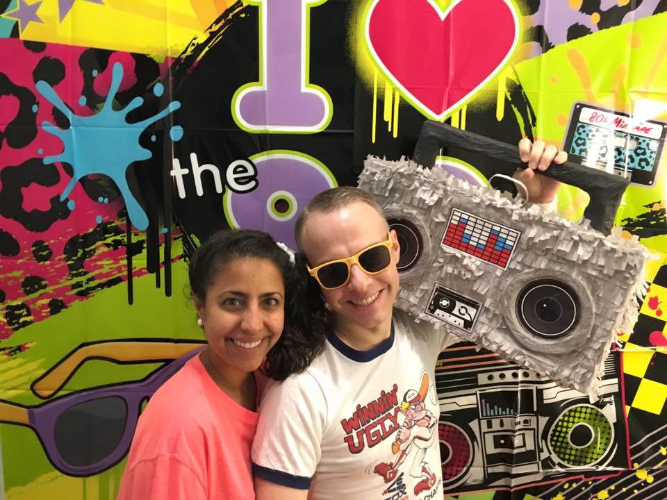 We love a good theme party, including this 80s themed bash!