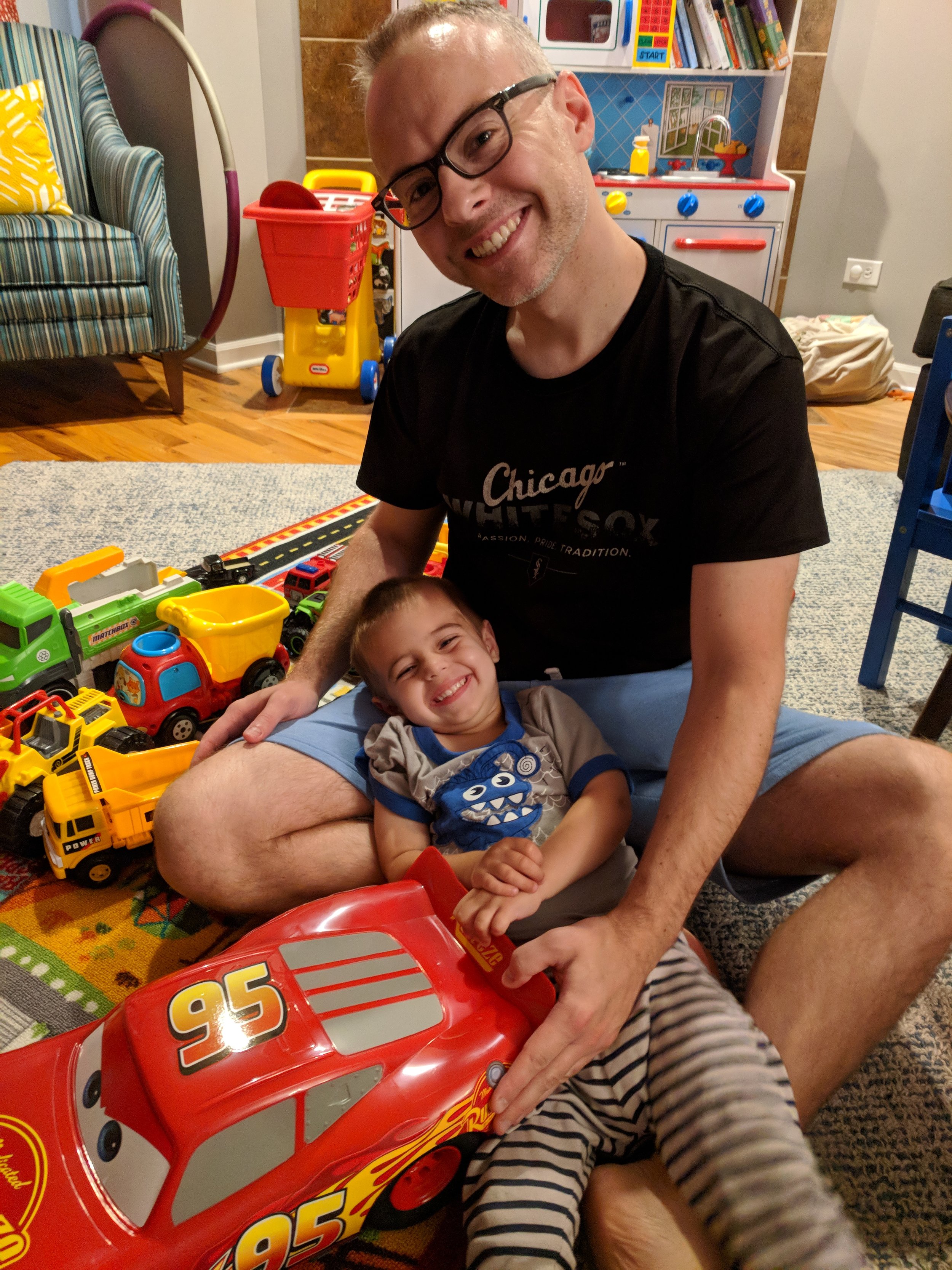 Hanging out with cars and Dad on a Saturday morning
