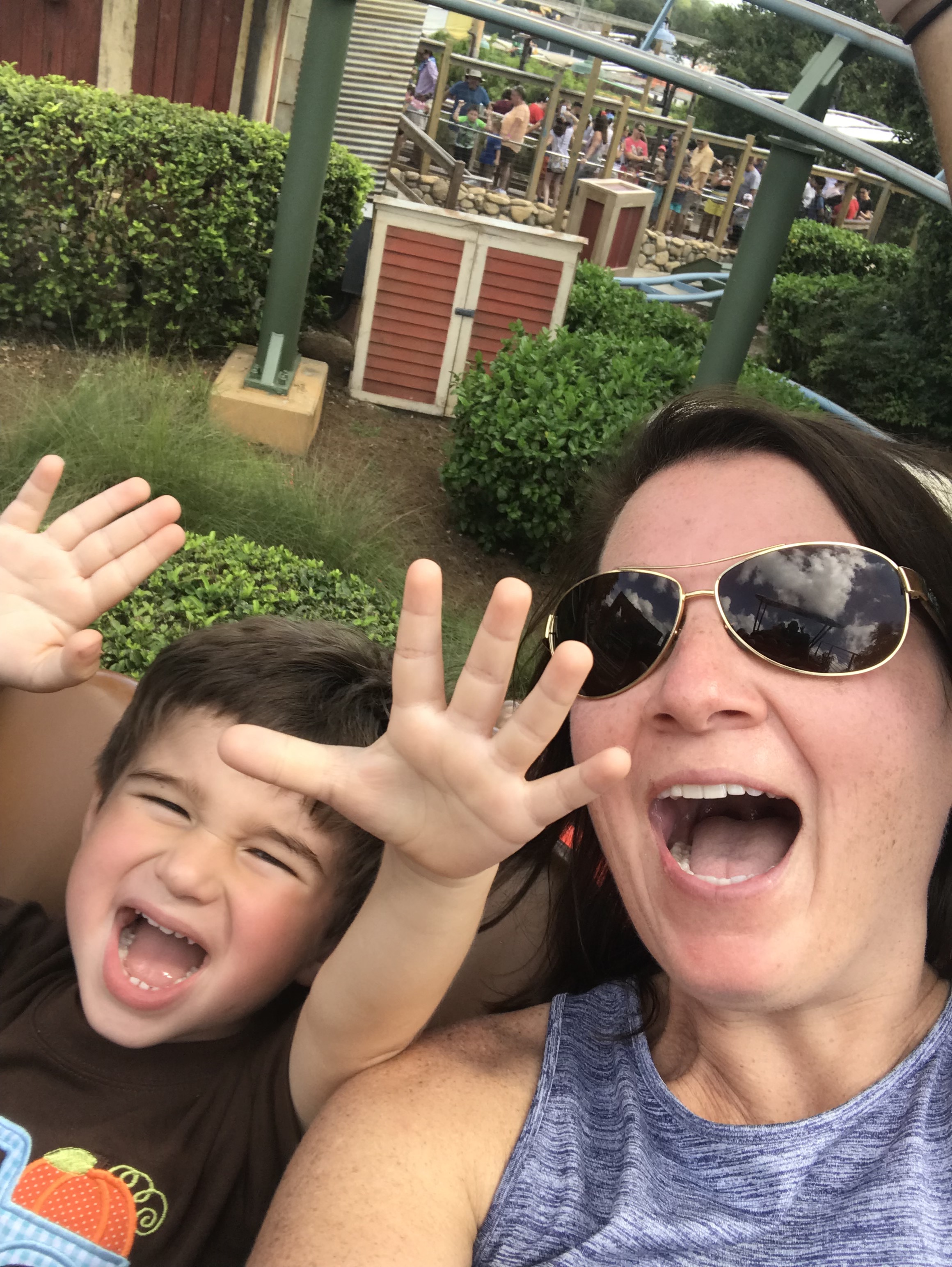 Parker's first rollercoaster