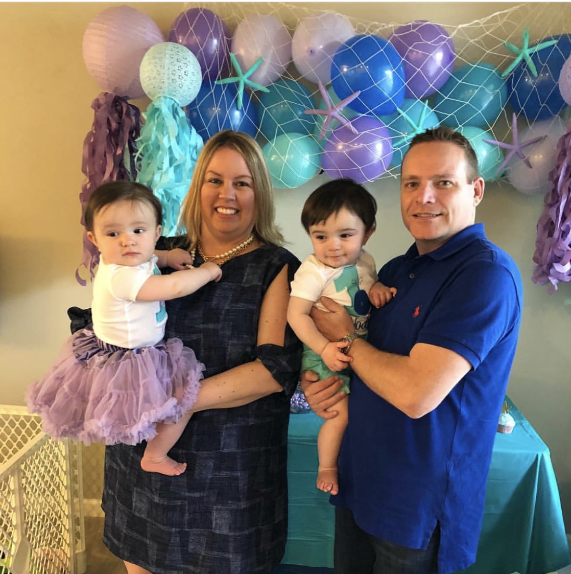 At our niece & nephew's 1st birthday