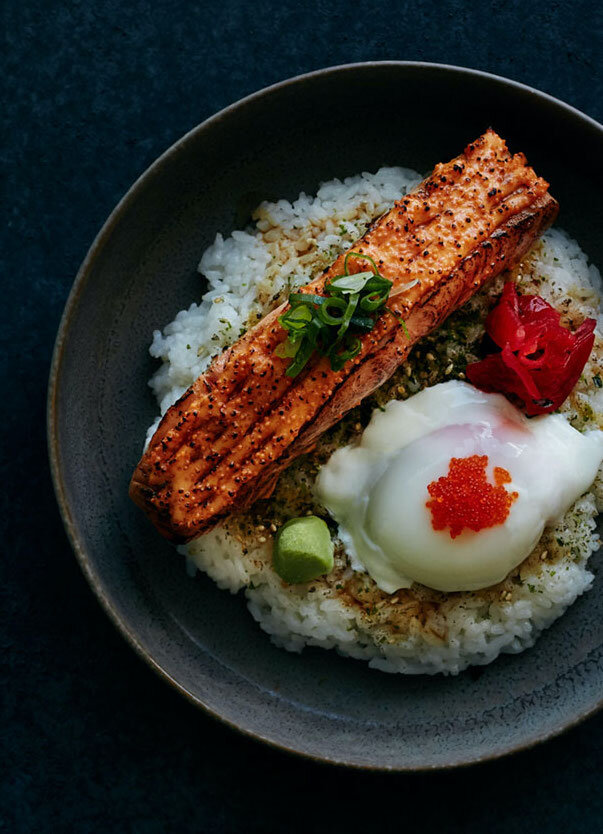 Salmon with Mentaiko