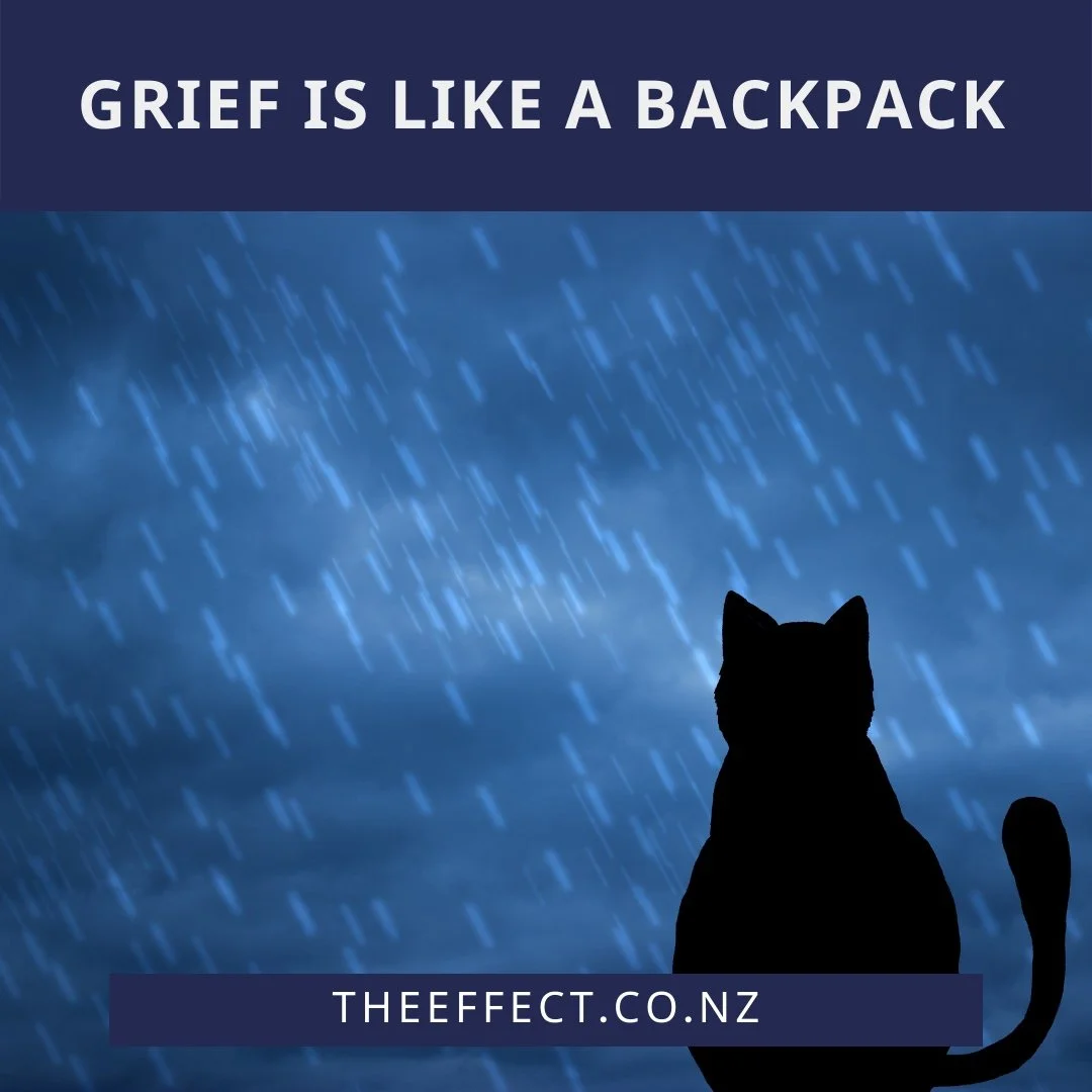 Grief is like a backpack