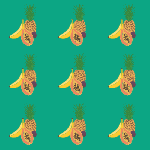 True Spring fruit pattern with Soft Autumn fig