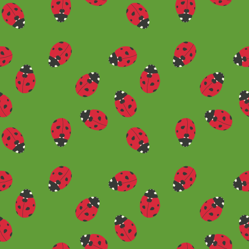 Bright Spring ladybird pattern