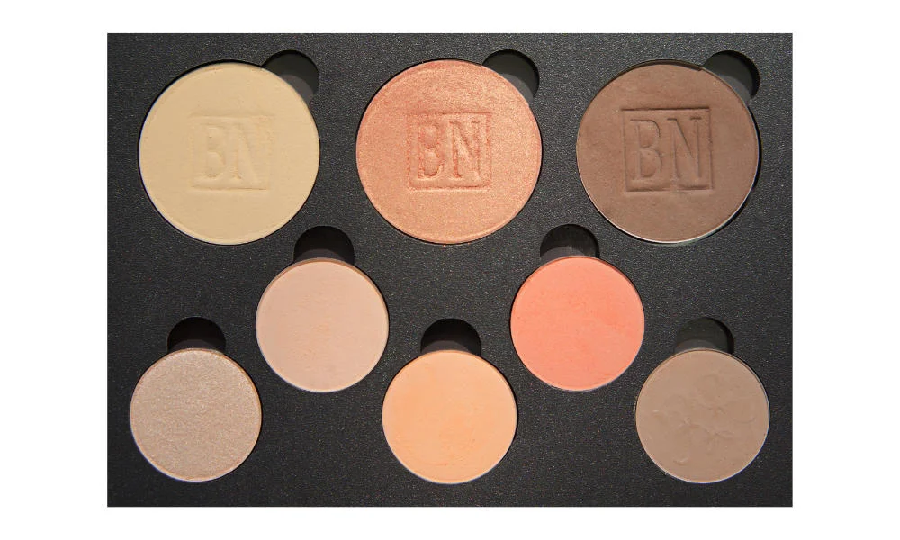 5 small/3 large well palette from eBay Top row: Banana , Golden Apricot , Mink Stole Middle row: Hear Me Out , Lay Low Bottom row: Let Me Explain , Issues , Chestnut-Napped Apalis