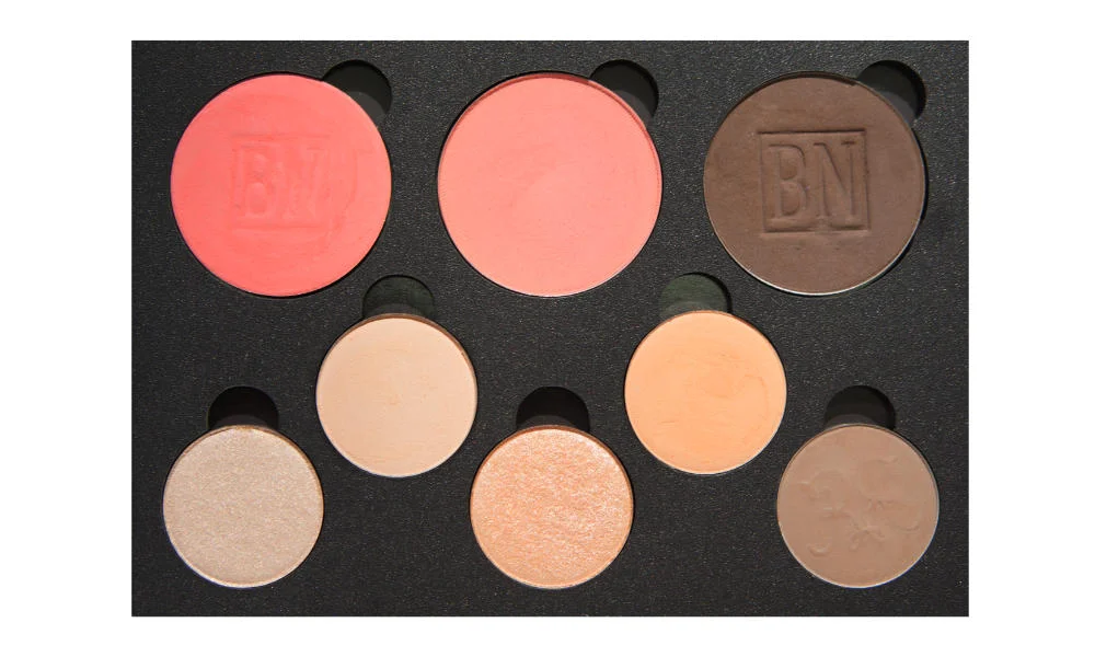 5 small/3 large well palette from eBay Top row: Strawberry (blush), Suburbia , Mink Stole Middle row: Hear Me Out , Issues Bottom row: Let Me Explain , Ready Or Yacht , Chestnut-Napped Apalis