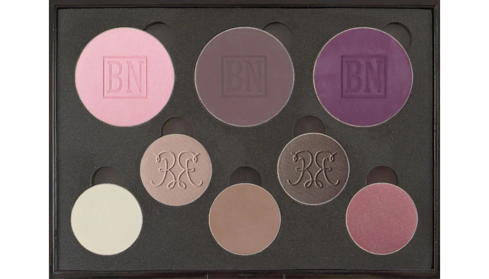 5 small/3 large well palette from eBay Top row: Misty Lilac , Lavender Dusk , Deep Violet Middle row: Sweet Dust Seriema , Blackpepper Jay Bottom row: Sand Dollar , Faux Fur , Vintage