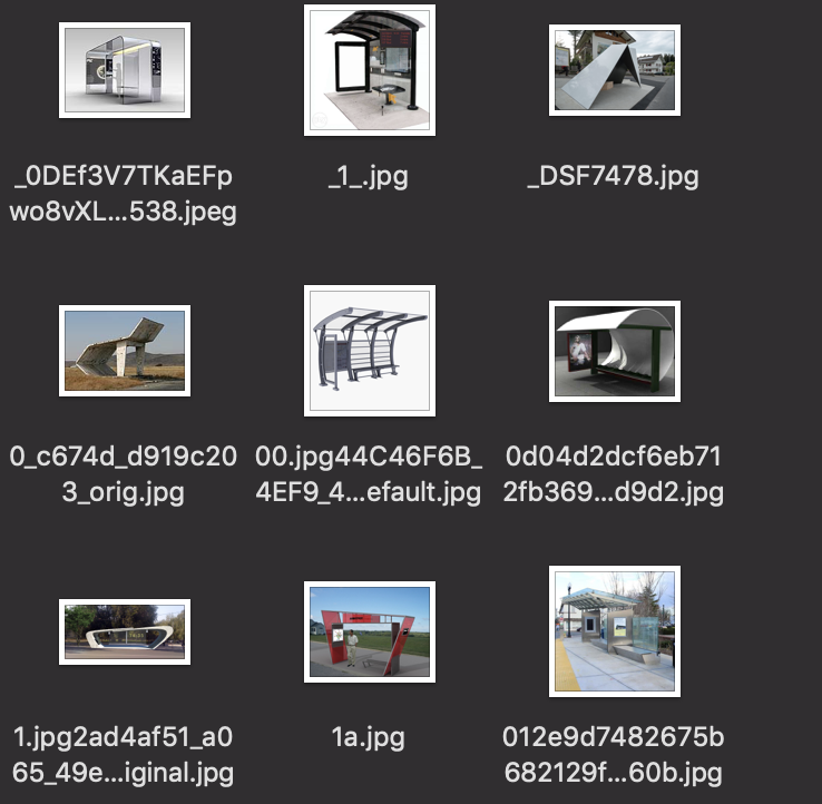 A sample of the images in my dataset