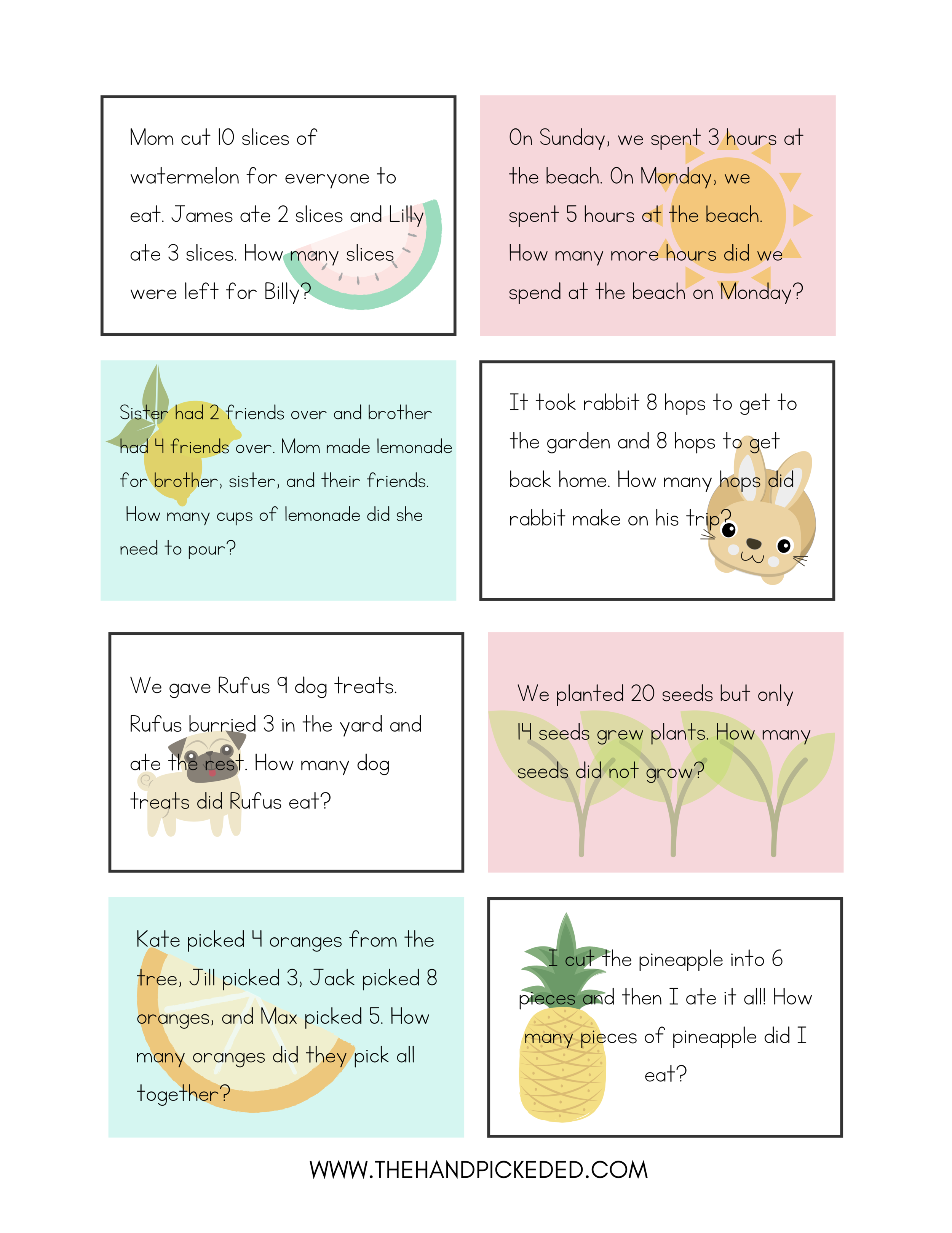 Word Problem Cards