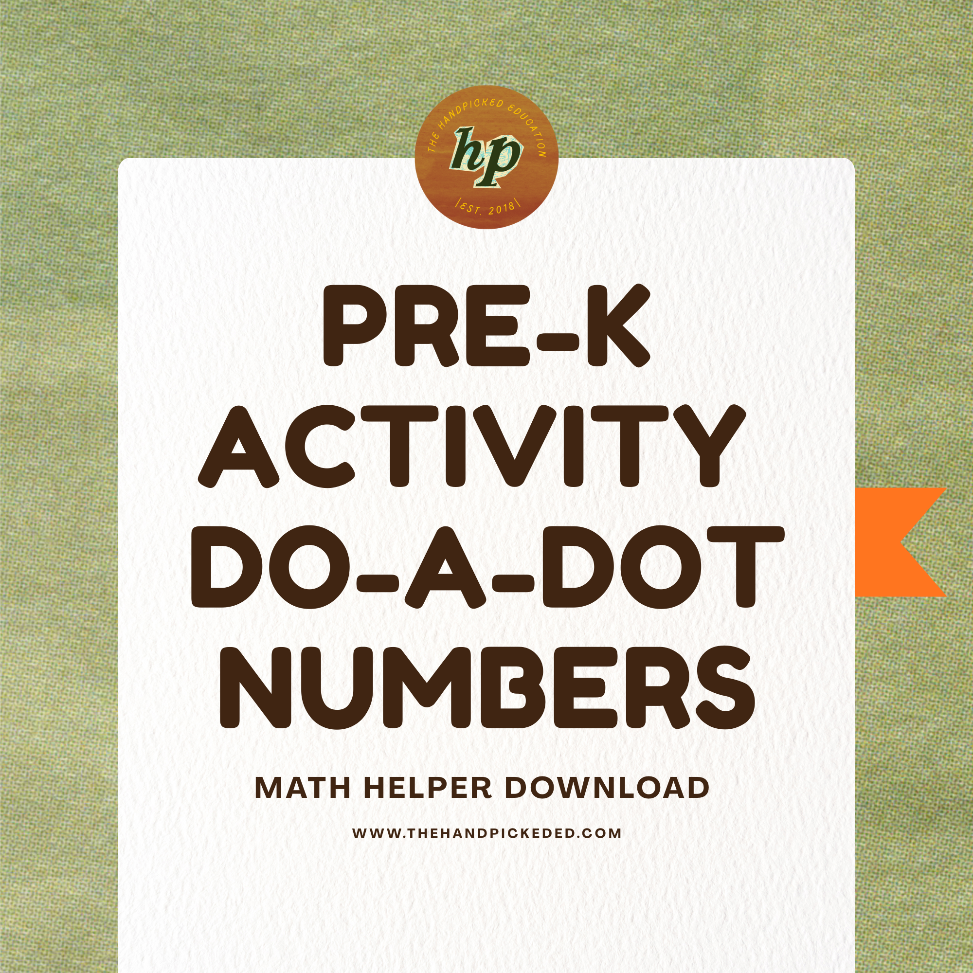 Pre-K to K - Do-A-Dot Numbers Printable