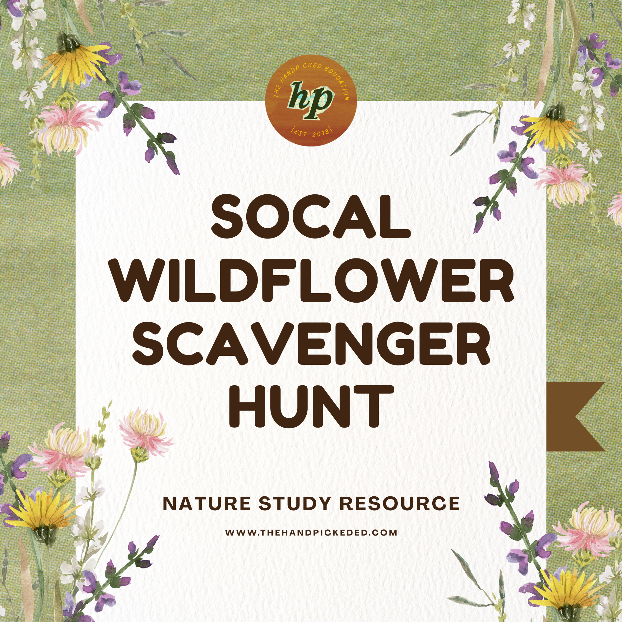 SoCal Wildflower Scavenger Hunt (Printable Nature Activity)