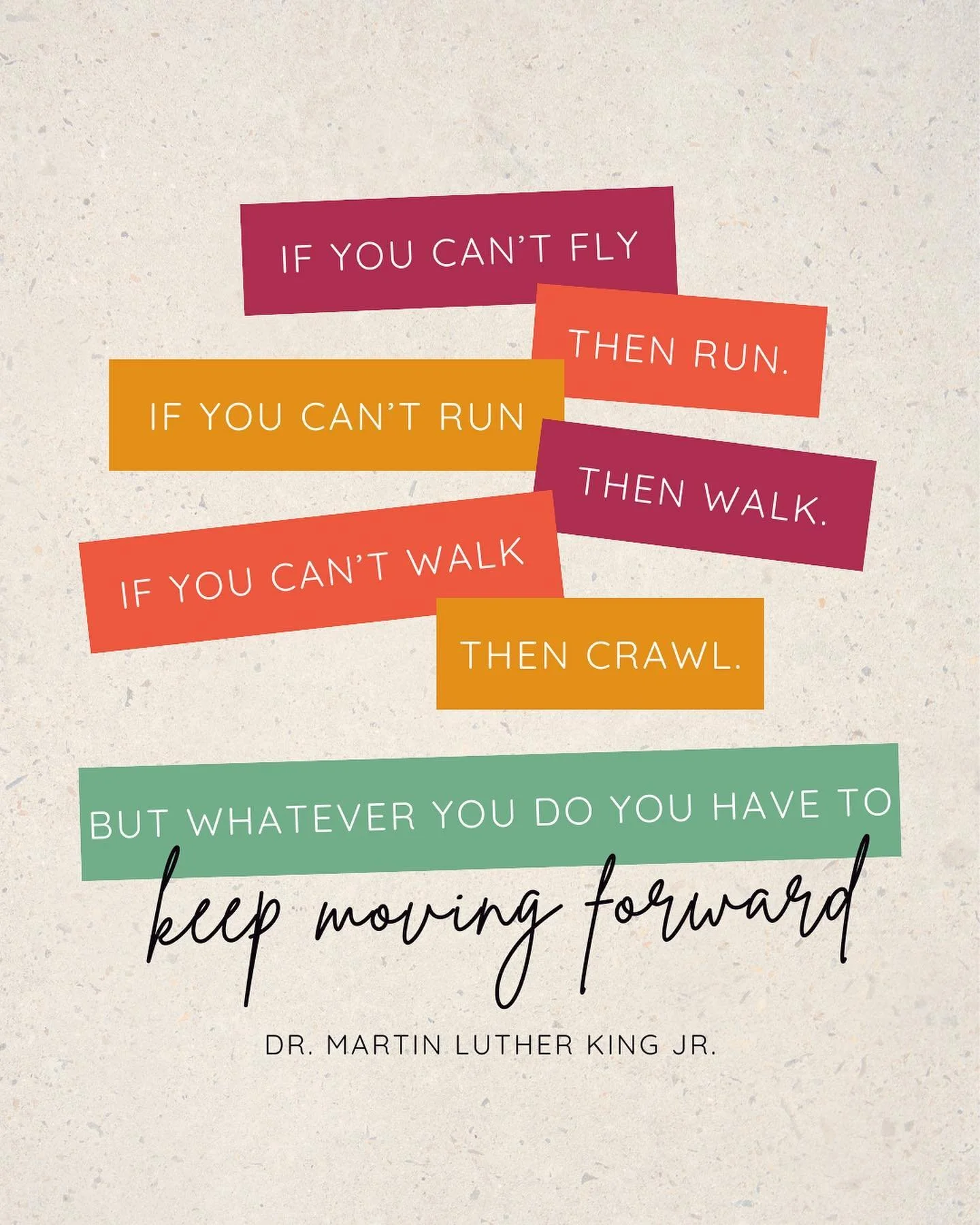 We chose to highlight this quote by Dr. King as it relates so well to our specialty of eating disorders and to those who are actively fighting their fight to recover or survive. 

It&rsquo;s well-known by those in the anti-diet + weight inclusive are