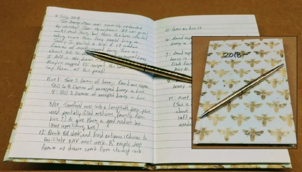 One of my own beekeeping journals
