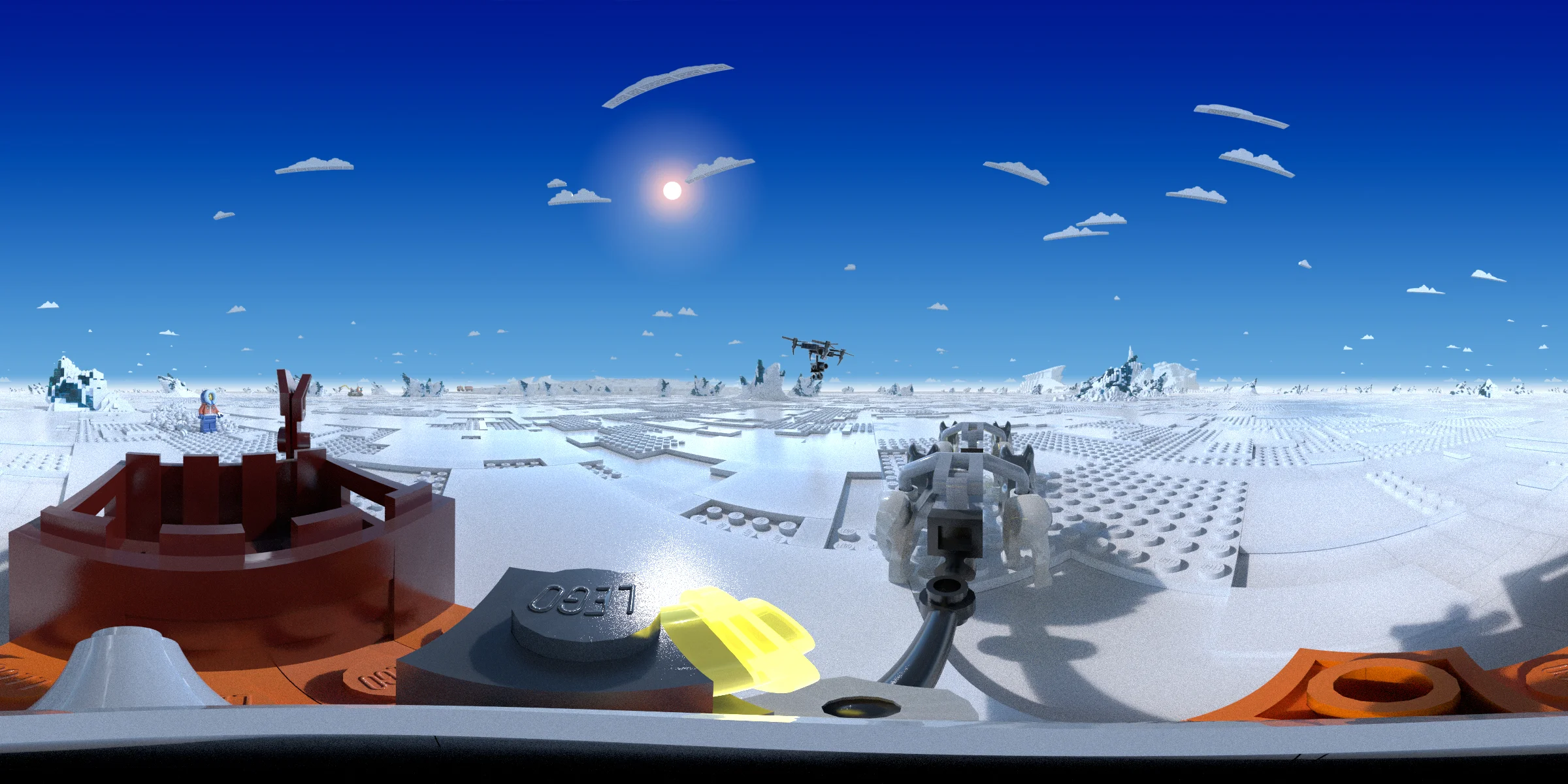 Still frames from the 360 VR version of Arctic Survivor