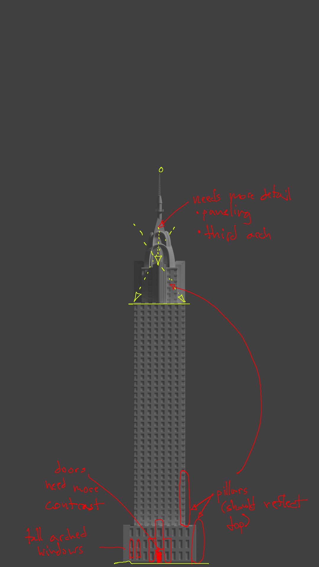 Cobalt's reference notes on the changes needed to be made on a procedural building template