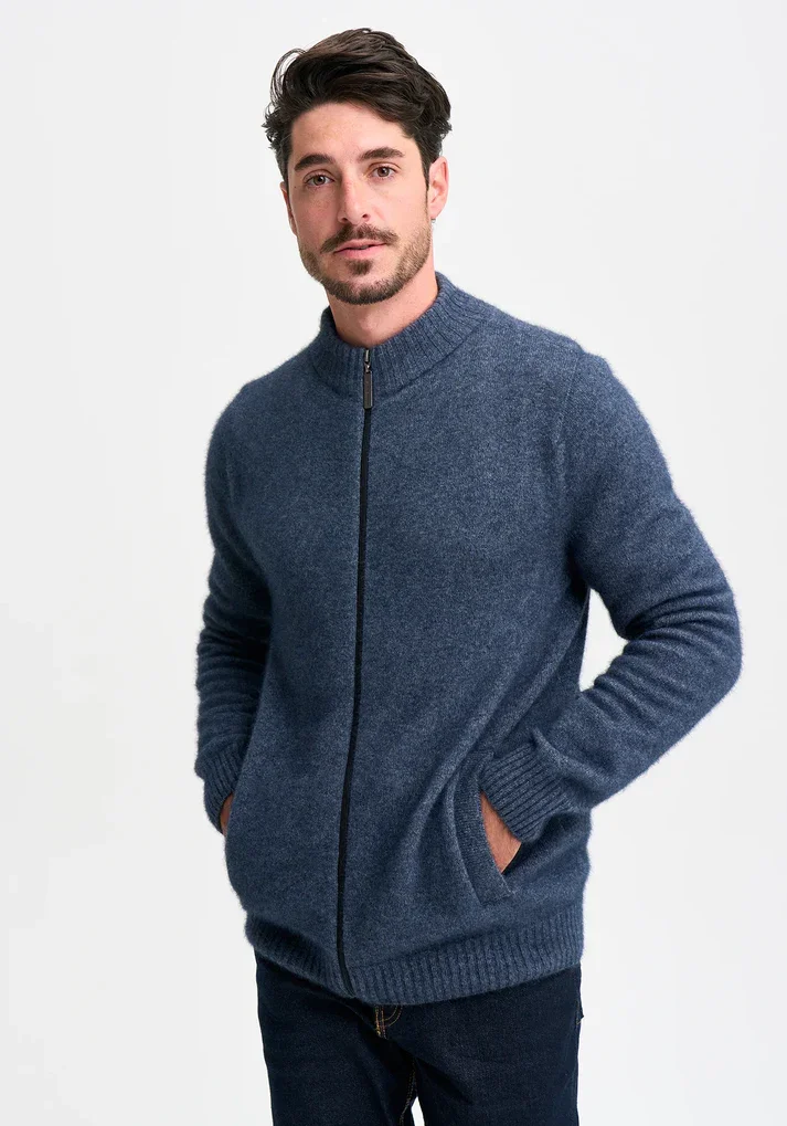 Merinomink | Whittaker Full-zip Jacket — Merino Wool and Possum Fur (Sty.100350)