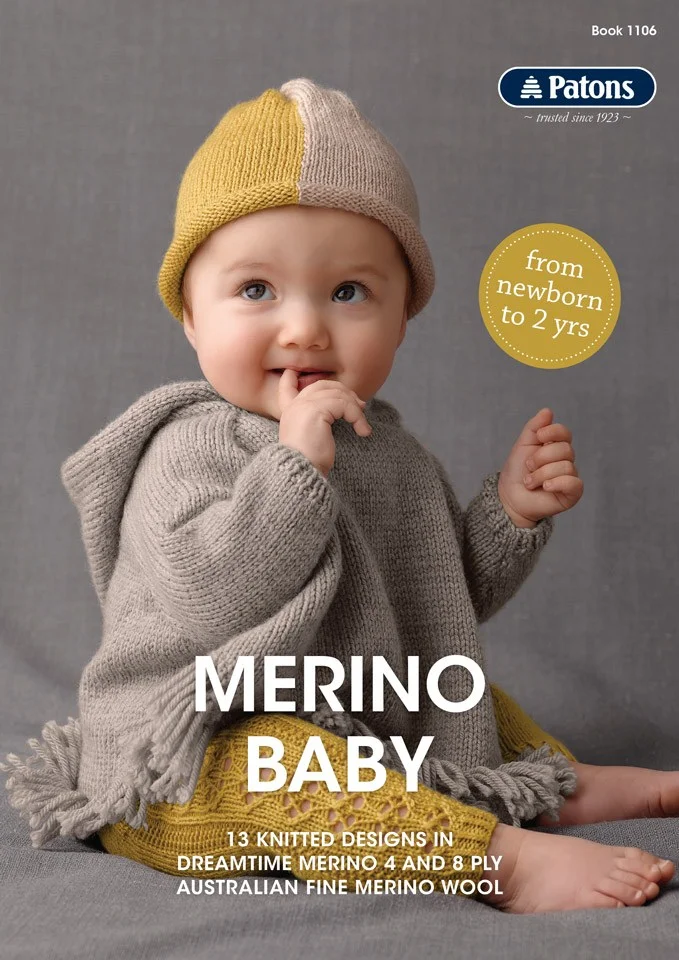 Patons knitting pattern for baby with merino wool