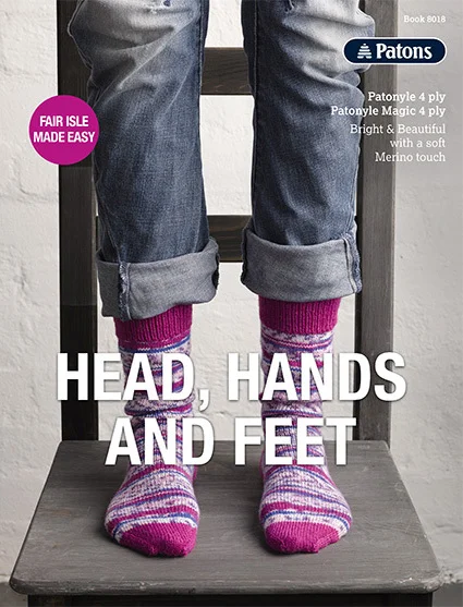 Patons Knitting Pattern to knit fair isle gloves, hats, socks