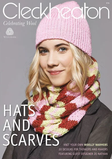 Cleckheaton woollen yarn Knitting Pattern for hats and scarves