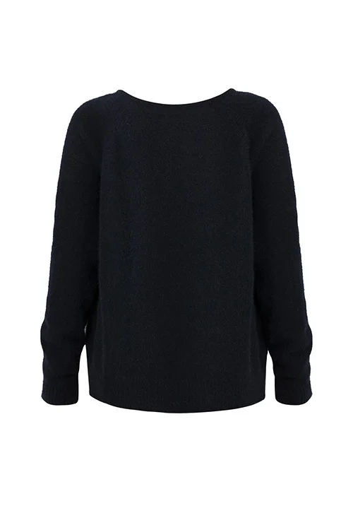 Mia Fratino — Reversible Fluffy Vee Jumper back