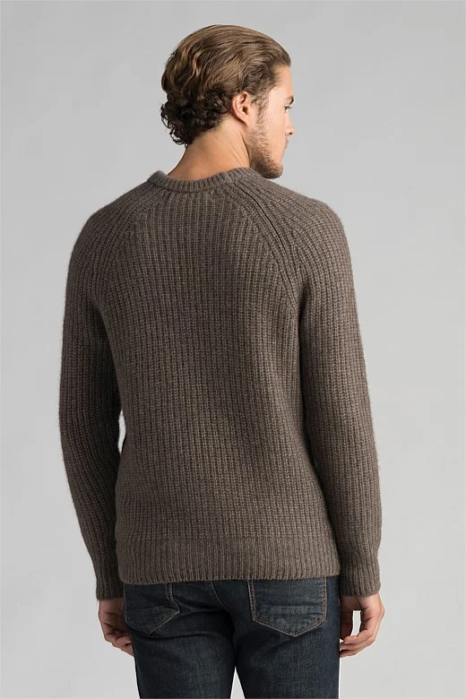 Merinomink™ Tekapo Crew Jumper — Merino Wool and Possum Fur Pebble back
