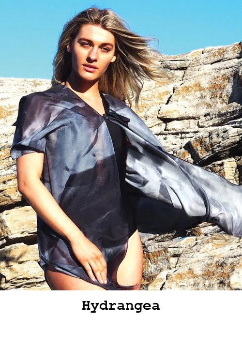 Silk Art Scarves | Kimono Hydrangea