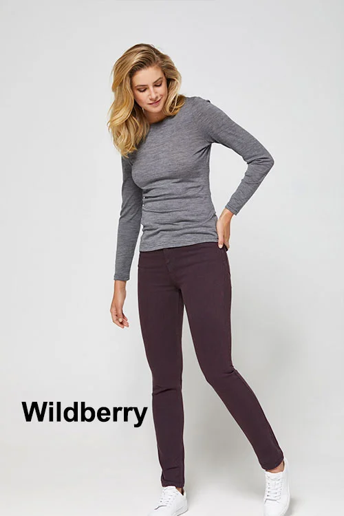 Toorallie — Swansea Slim-leg Jeans red Wool denim