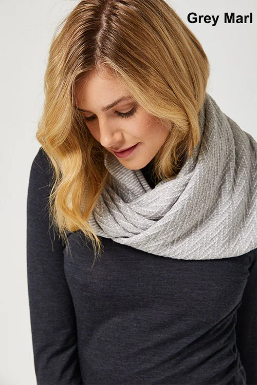 Toorallie — Varley Loop Merino Wool Scarf grey marl