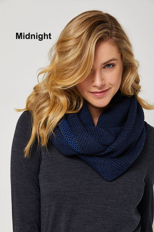 Toorallie — Mesh Loop Scarf (Merino Wool) midnight