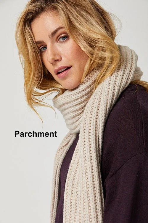 Toorallie —Chunky Scarf (Merino Wool) parchment