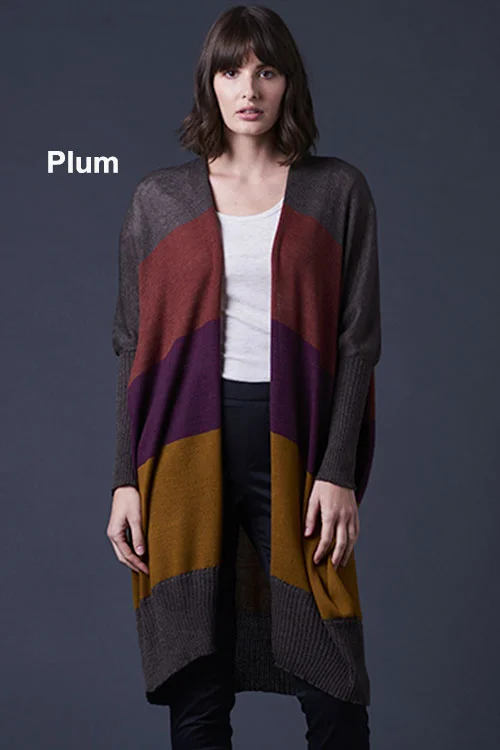 uimi — Piper Cardigan (100% Merino wool) plum