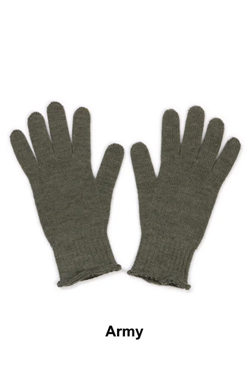 uimi knitwear — Jasmine Gloves (100% Merino wool) army