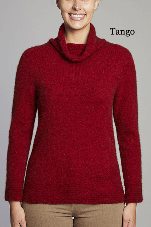 Merinosnug — Roll-neck Jumper (Merino wool) tango
