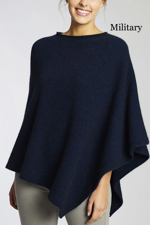Merinosnug — Perth Poncho (Merino wool) military