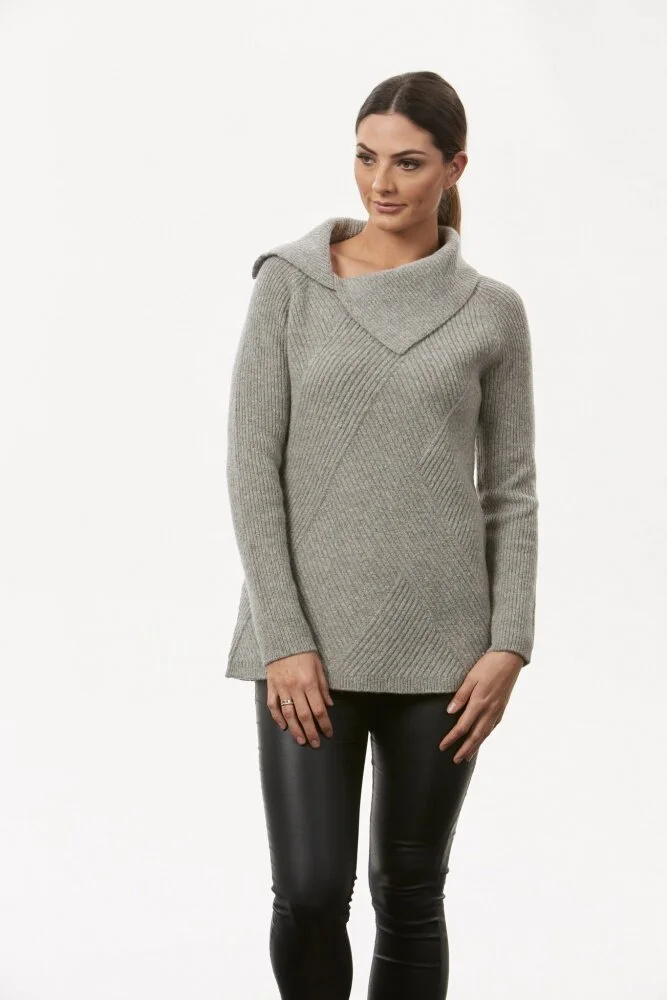 collared ribbed jumper