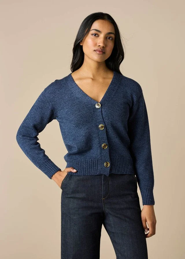 uimi knitwear | Agnes Jersey V-neck Cardigan (100% Merino wool)