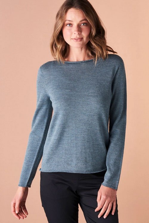 uimi knitwear | Phoebe Jersey Top (100% Merino wool) | The Uralla Wool Room