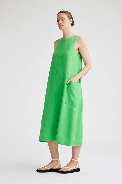 Toorallie — Longer Line Linen Dress (100 Belgian Linen) The Uralla