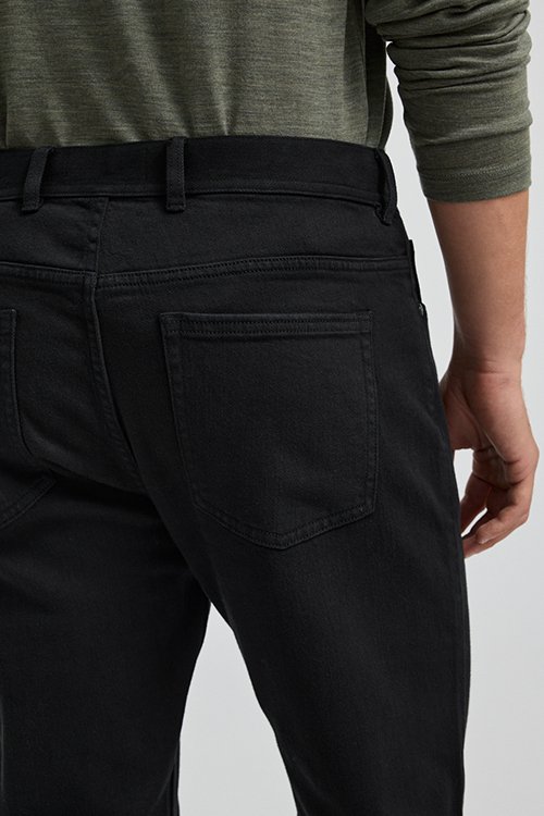Toorallie | Regular Straight Leg Jeans (Merino Denim™)  Black colour variant