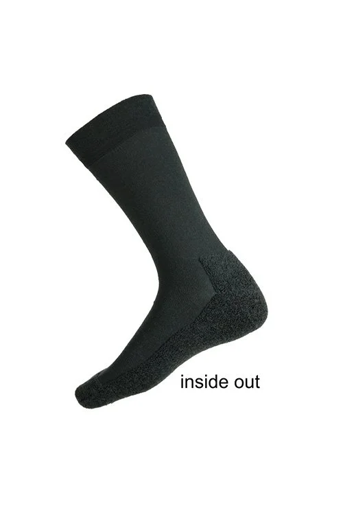 Charcoal colour variant of the Humphrey Law cushioned wool sock
