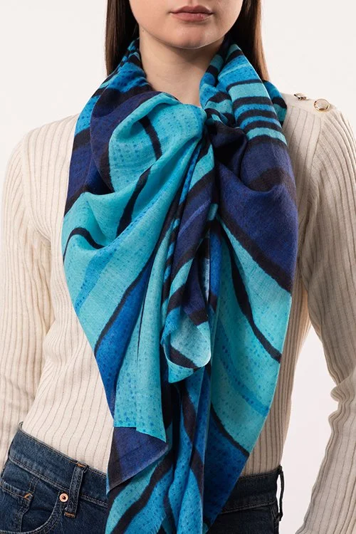 DLUX | Ripple Stripe Scarf (Wool + Silk)